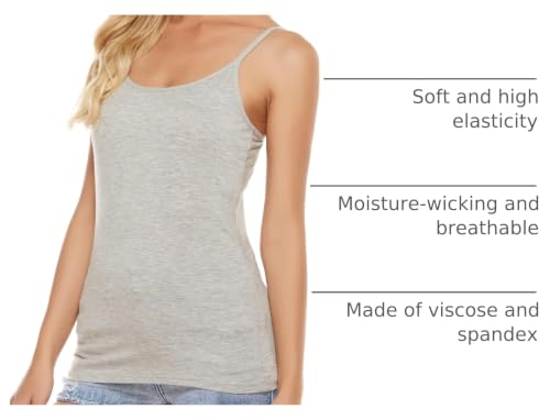 Image of BQTQ 5 Pcs Women's Camisole Tank Top Undershirt Spaghetti Strap Basic Camisoles