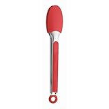 Messermeister Silicone Coated Locking Tong, 9-Inch, Red