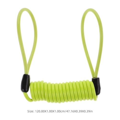 2 Pzas Candado Seguridad Bicicleta PVC Amarillo 1.2m miniatura 2