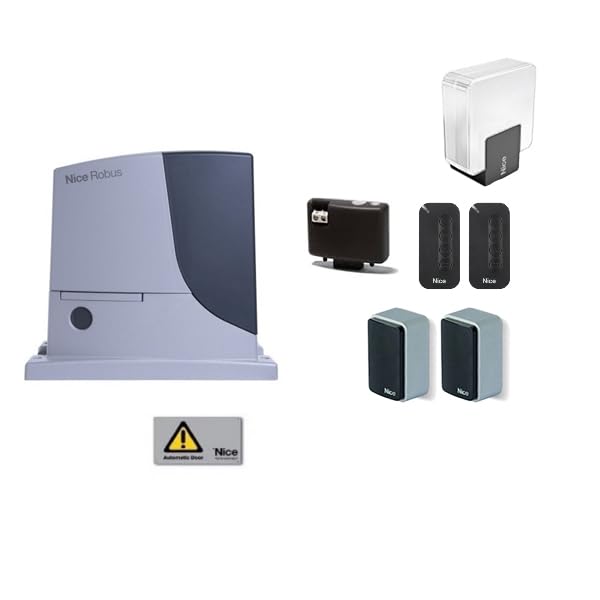 Kit de Automatización Nice Robus 600 Kg 24V Set Kit para Puertas Correderas RB600 KCE