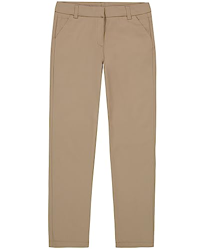 Image of Izod Girls' School Uniform Twill Skinny Pants, Made with Stretch Performance Material, Wrinkle & Fade Resistant