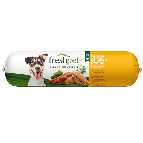 Freshpet Fresh Dog Food, Slice & Serve Roll, Tender Chicken...