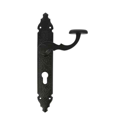 Amig - Set of 2 Door Handles for Passage Doors Mod.100PB90, Black/White, 70 mm - Image 2