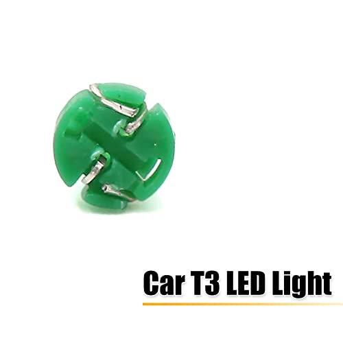 15 piezas bombillas LED verde 12V T3 para auto miniatura 4