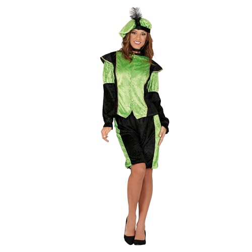 Guirca Disfraz de PAJE Real Verde para Mujer