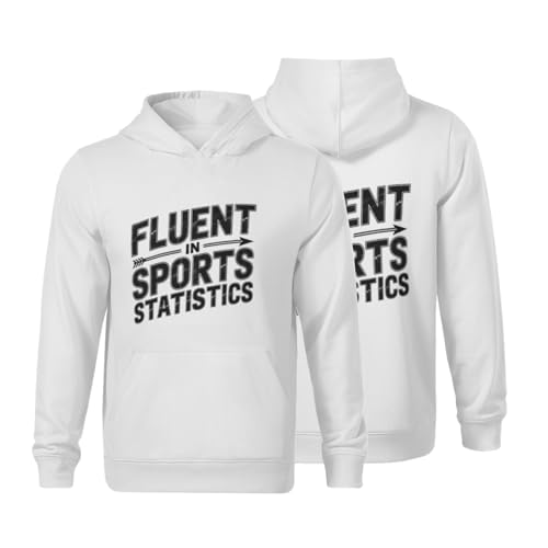 Kids Sports Analyst Fluent In Sports Statistics Boys Girls Lightweight Kangaroo Pocket Fleece Hoodies