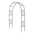 Flohover Iron Pergola Arbor Practical, Garden Arbor Arch, Metal Trellis Archway for Climbing Plants Rose Grape Vines, Pergola Decoration for Backyard Patio Lawn Pathway 7 Ft High x 4.1 Ft Wide