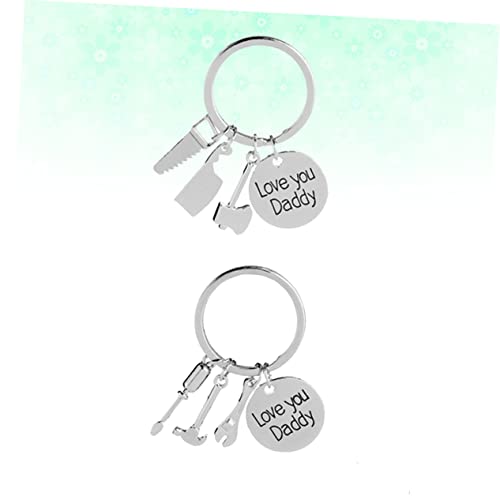 SHERCHPRY 2 peças mini chaveiro de dia dos pais mini chaveiros de ferramentas chaveiros wafer chavei