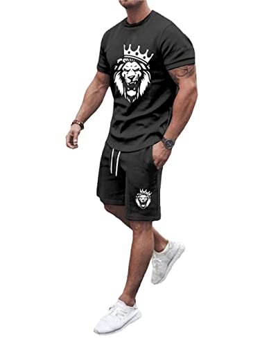 Survêtement 2 pièces pour homme ensemble sport respirant noir taille XXL