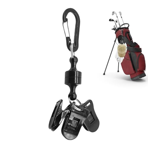 Presa magnetica potente: il portagolf utilizza un forte meccanismo magnetico con tre clip per garantire un fissaggio robusto, impedendo qualsiasi movimento dell'attrezzatura durante attività come escursioni e ciclismo per avventure all'aperto senza interruzioni