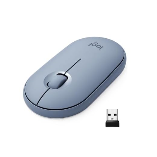 Mouse sem fio Logitech Pebble M350 com Clique Silencioso, Design Slim Ambidestro, Conexão USB ou Bluetooth e Pilha Inclusa - Azul