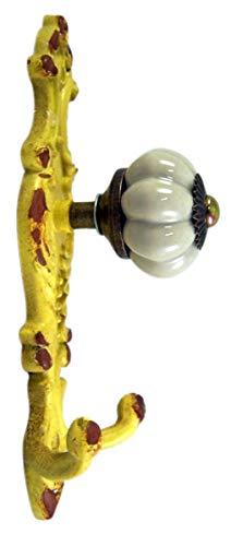 Metal Decorative Wall Hooks With Ceramic Knob Farmhouse Decor, 5 3/4 Inches, Set Of 4 #TOP4