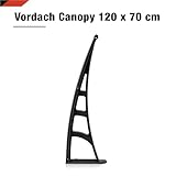 Vordach | Haustürvordach | Eingangsüberdachung 120 x 70 cm aus Polycarbonat, Stärke 4 mm, klar