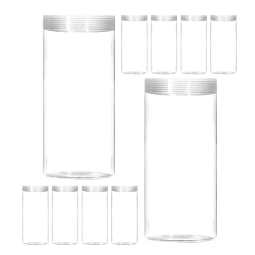Ciieeo Tubes de Stockage Diamètre 27 Mm pour Pièces de Monnaie Lot de 10 en Plastique Ps Transparent Protège Rayures et Glissements, pour Collection et Rangement