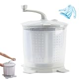 Mini lavadora manual portátil, lavadora no eléctrica y secadora giratoria para lavandería rápida, ideal para el hogar, apartamentos y camping