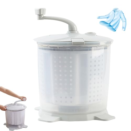 Mini lavadora manual portátil, lavadora no eléctrica y secadora giratoria para lavandería rápida, ideal para el hogar, apartamentos y camping