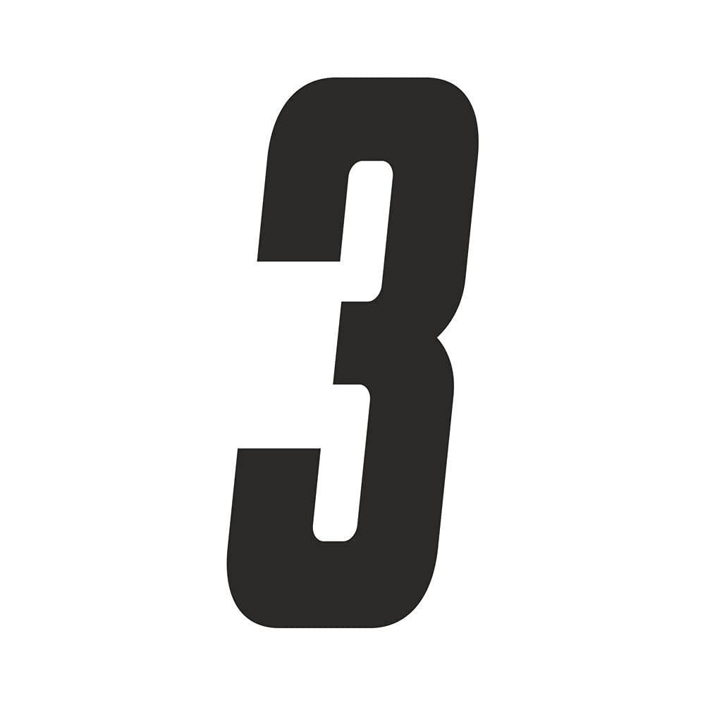 Quattroerre Cross Number 3, h 15 cm, Black