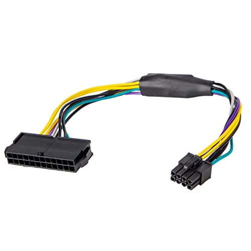 24 Pin vers 8 Pin ATX PSU Câble Adaptateur d'alimentation Compatible avec Dell Optiplex 3020 7020 9020 Precision T1700 12inch(30cm)