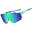 24 Mint Green Frame Revo Blue Lens