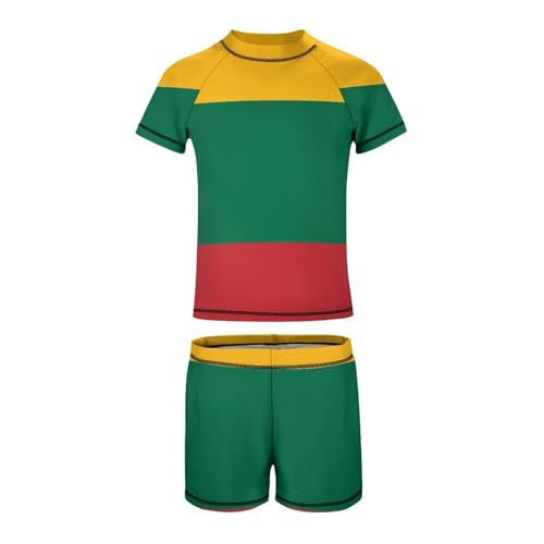 Lithuanian FlagChildren's Casual Swimsuit Set - Simple and Versatile8-10Y（130cm）2