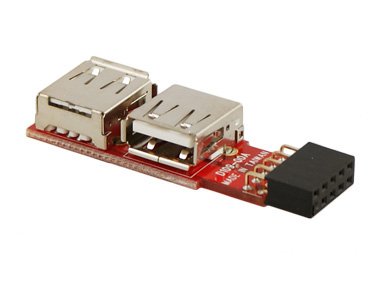 Koutech USB 2.0 Header-Pin to Dual Type-A Adapter