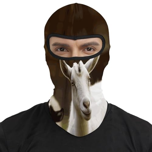 Balaclava para hombres y mujeres con diseño de cabra, máscara facial térmica para clima frío, equipo de motocicleta, máscara de esquí para invierno miniatura 2