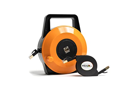 Preisvergleich Produktbild EXTNGO Reel Flat Ethernet-Kabel (15 Meter, CAT7 Orange)