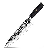 imarku Japanese Chef Knife, 8 Inch Professional Kitchen Butcher Knife High Carbon German Stainless Steel Handmade Forged Cooking Knife for Vegetable and Meat, Unique Gifts for Men and Women