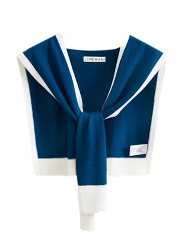 Knit Triangle Scarf for Women Sweater Shawl Wraps Sweater Scarf Top Preppy Old Money Fisherman Aesthetic