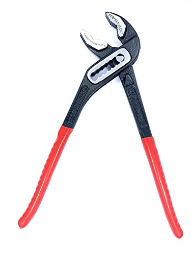 Image of PERFECT TECH 10 Inch Water Pump Plier | Sturdy Insulated Steel Groove Plier /Monkey Plier /Slip Joint /Drop Forged | Box Type Rubber Grip | Heavy Duty Build | Strong Jaw Force | Original Long Lasting