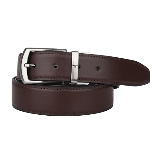 Image of URBAN FOREST Grayson Brown Formal Leather Belt for Men