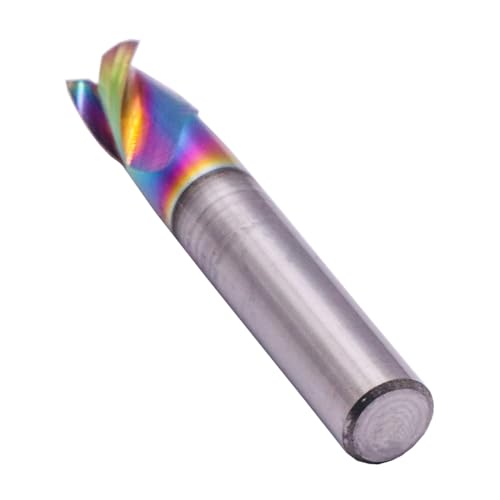 Image of 5 /16 inch 3 Flute Carbide Stub Square End Mill, 2 inch OAL, DLC Coated for Aluminum | 37 Helix, Solid Carbide, 5 /16 inch Cutting Dia, 5 /16 inch Shank Dia, 7 /16 inch LOC, for Milling Aluminum and Copper