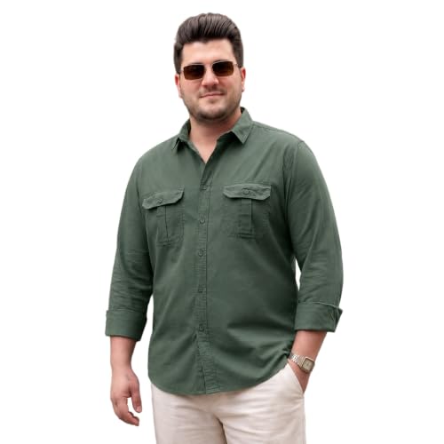 Image of Urbano Plus Men's Cotton Full Sleeve Regular Fit Casual Solid Shirt