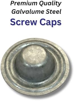 Metal Screw Caps from EAGLE 1 - Seals Over Existing Screws Heads to Prevent leaks- Easy to Install-Gloves Included (250) - 1