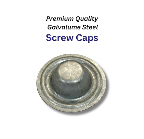 Metal Screw Caps from EAGLE 1 - Seals Over Existing Screws Heads to Prevent leaks- Easy to Install-Gloves Included (250)