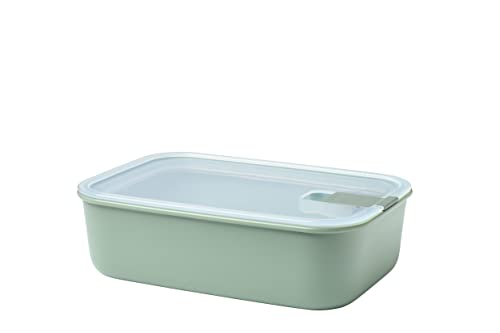 Mepal – Contenitore per alimenti EasyClip – Barattolo con coperchio e chiusura a scatto – Adatto per microonde, forno a vapore, frigorifero e congelatore – 1500 ml – Nordic sage