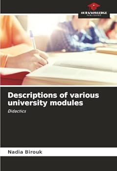 Paperback Descriptions of various university modules Book