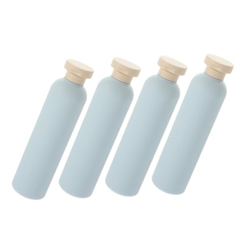 VALICLUD 4 Piezas Botella De Gel De Ducha Botellas Y Recargable Botella De Champú Contenedor De Loción Botella De Bomba para Loción Dispensador De Líquido Azul Plástico Hdpe