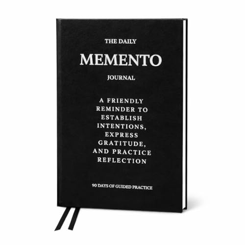 The Daily Memento Journal - 90 Day Guided Gratitude & Reflection Journal for Self Care, Mindfulness, Habit Tracking, and Personal Growth for Men & Women - THE SERENDIPITY WAY (Black)