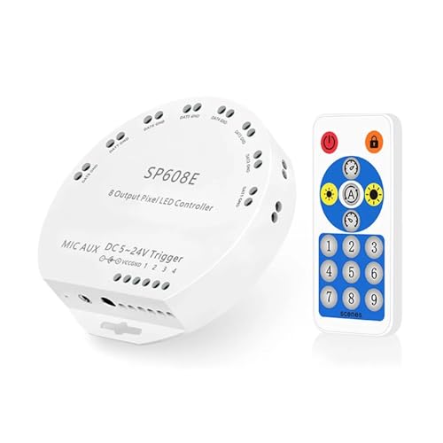 Contrôleur Bluetooth SP608E ruban LED 8 canaux variateur DC5-24V pixel