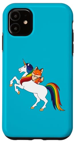Funny Womens Girls Kids Kawaii Unicorn Red Fox Lover �X�}�z�P�[�X iPhone 11 �p