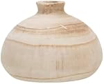 Creative Co-Op Decorative Paulownia Wood Vase, Natural Finish