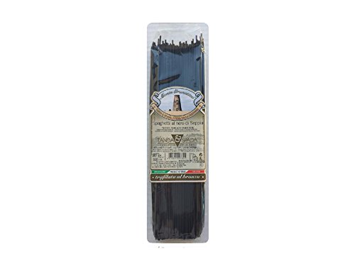 20 x 500 gr - Spaghetti al nero di seppia. Pasta di semola di grano duro al nero di seppia - prodotta dall'azienda di Thiesi, Tanda & Spada