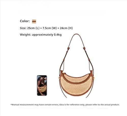 Bolso Tote tejido en paja para mujer miniatura 4