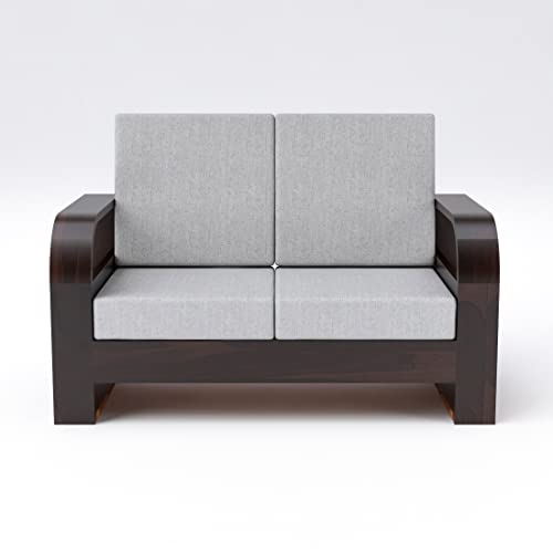 Image of Douceur Furnitures Solid Sheesham Wood 2 Seater Sofas | Two Seater Sofa for Living Room, Cafe, Office | (Design-2)