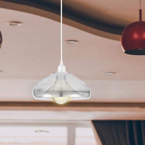 Image of Gadpiparty Ceiling Lampshade Smoke Glass Light Cover for Fixture Modern Decorative Light Shade for Dining Room Living Room Kitchen and Lighting