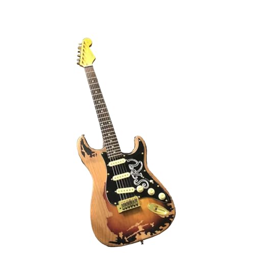 Guitare électrique SRV personnalisée, 6 cordes en aulne et matériel doré