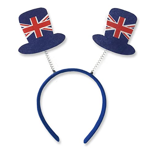 Lizzy Union Jack - Fascia per capelli con testa a
