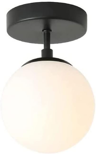 Modern Glass E27 Flush Mount Ceiling Light - Minimalist 1-Light Fixture for Home Entryway and Indoor Spaces