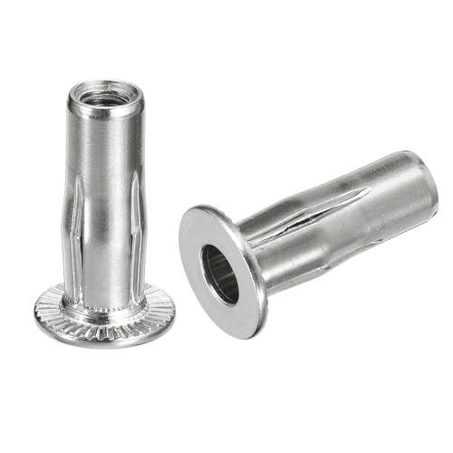 QUARKZMAN Ecrous aveugles à multiples prises M6, 8pcs Écrou d'insertion fileté à tête plate pré-bombée en acier inoxydable 304 Plus Écrous pour la...